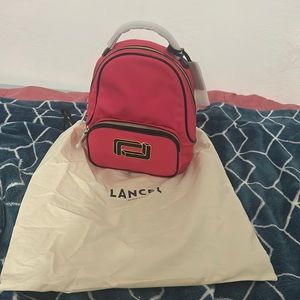 Hot pink Lancel mini backpack NWT